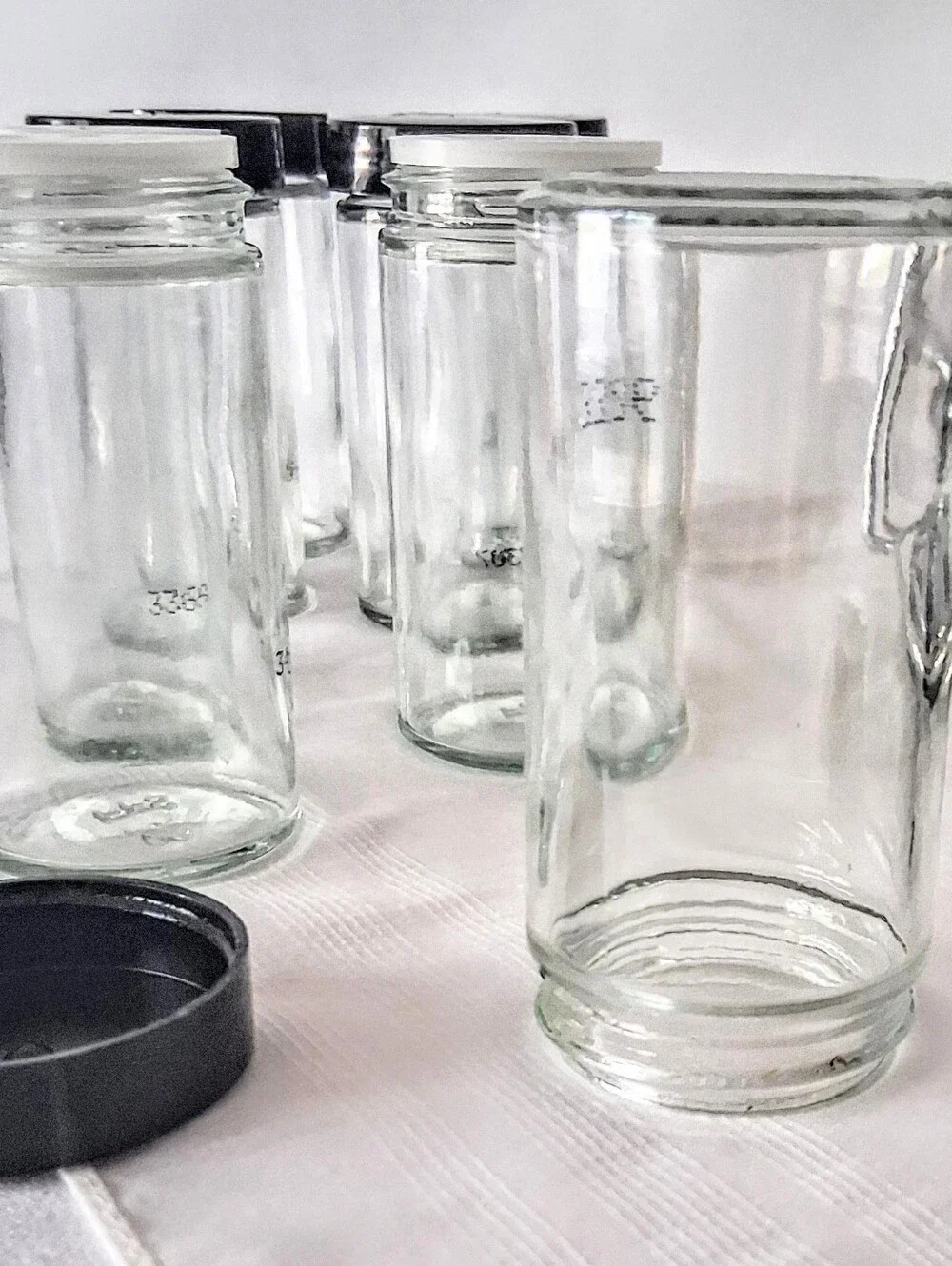 Vintage Chrome Spice Rack & Glass Jars - Lazy Susan Base
